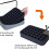 Transparent Top Nail Lacquer Organizer Bag Adjustable Foam 6