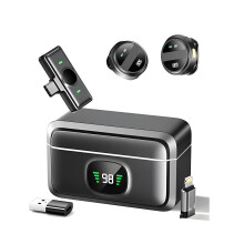 Radio Double Lavalier Pickup 4 approches d'enregistrement 40