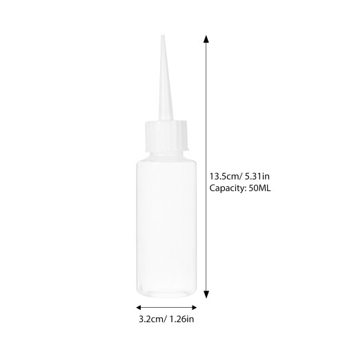 4pcs 50ml plastic squeeze bottles for liquid glue, white 1