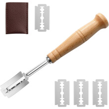 Herramienta para marcar la masa que inspira creatividad, cuchillas de acero inoxidable para un corte preciso, mango de madera que garantiza
