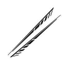Glossy Yellow Sporty Stripe Decals Car Side Skirt for Mercedes Benz GLE AMG W164 W166
