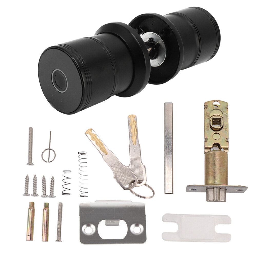 Automatic Locking Door Knob, Matte Black Exterior Door Lock That Offers Advanced Security With A Sleek Finish 9198585857810