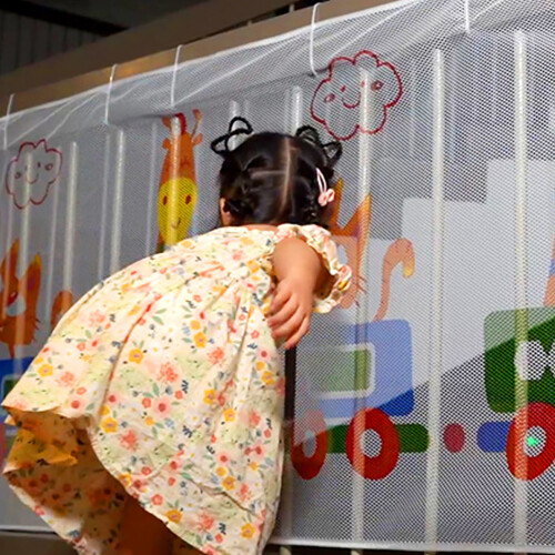 Ανθεκτικό αδιάβροχο πλέγμα πολυεστέρα για μωρά, δίχτυ ασφαλείας για σκάλες, 2