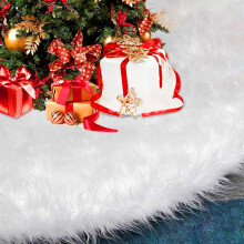 Dekorative Weihnachtsbaumdecke, dicker, weicher Plüschteppich für Zuhause, Außendekorationen, perfekt für Weihnachtsschmuck
