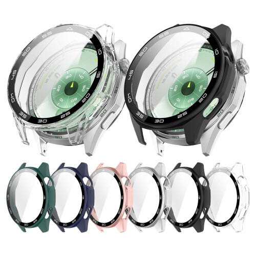 Watch Cover Shell Screen Protector Tempered Glass Film-Silver 2