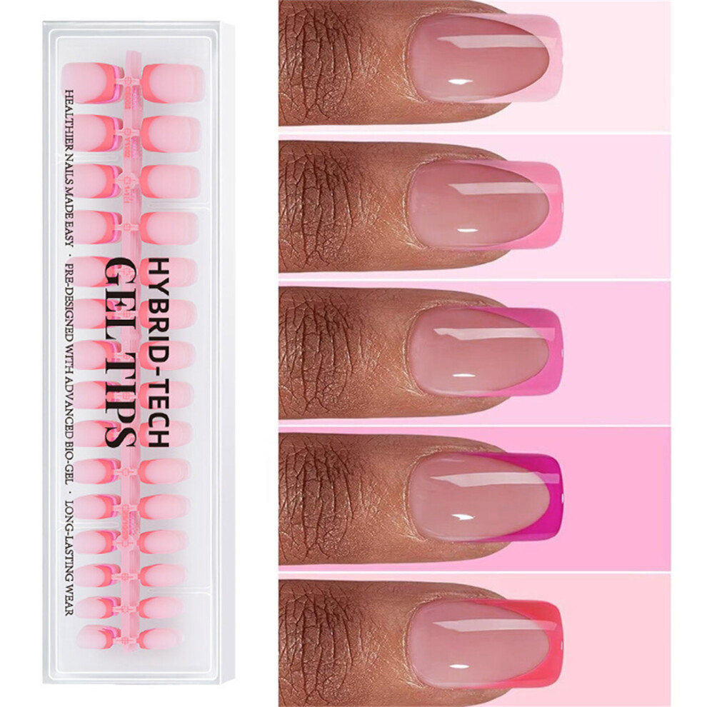 150Pcs No Adhesive Required French Tip Artificial Nail-matte