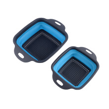 Diseño plegable y que ahorra espacio, juego de coladores plegables para mayor eficiencia en la cocina, silicona resistente al calor de grado
