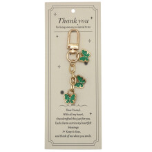 Multifunctional Butterfly Keychain Metal Bag Charm for-Green