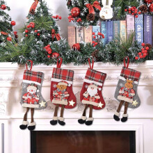 Meias de Natal, o presente perfeito que traz alegria aos seus entes queridos, decoração para pendurar em árvores de Natal, camas, escadas e