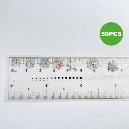 1Set Assorted White Iridescently Snowflake Nail Art Accessories 2