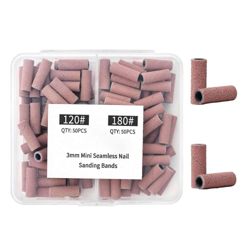 Mini Sanding Rings for Precise Nail Edge Work-120 and 180