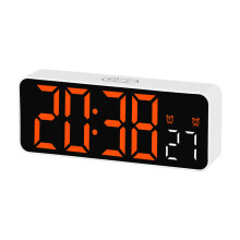 Digitale wekker LED-display met stembediening,-2806 oranje licht