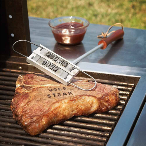 Σίδερο μαρκαρίσματος κρέατος BBQ, συμπαγές μεταλλικό εξατομικευμένο αξεσουάρ 2