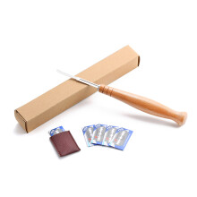 Herramientas para dar forma al pan, herramienta para marcar la masa con cuchillas reemplazables de acero inoxidable, mango ergonómico de madera para