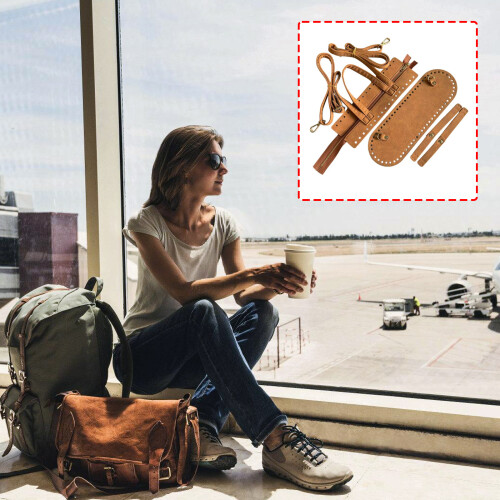 DIY Backpack Sewing Kit With Pre Cut PU Leather Knitting-grey 1