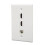 Οργάνωση καλωδίων Plug & Play, Ψηφιακή οπτική βάση τοίχου με CAT6Ethernet Keystone, Ομοαξονική 6