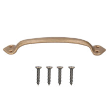 Rust Resistant Copper Cabinet Handle Arch Design Vintage Style Wardrobe Drawer Pull Eco Conscious Hardware Includes Mounting Screws Unique Shape