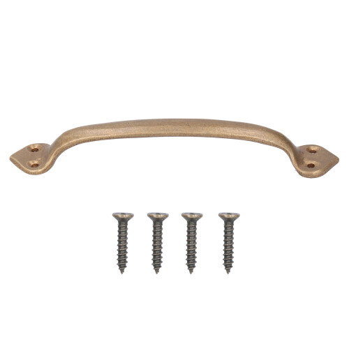 Rust Resistant Copper Cabinet Handle Arch Design Vintage Style Wardrobe Drawer Pull Eco Conscious Hardware Includes Mounting Screws Unique Shape