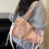 Womens PU Leather Bag With Multiple Pockets Shoulder Bag-Gray 7