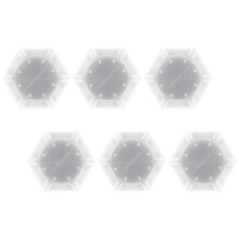 6Pcs Solar Outdoor Wall Lights High Efficiency Waterproof-White