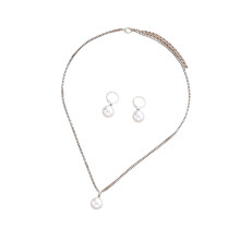 Elegantes Perlen-Schmuckset für Damen, Halskette mit Anhänger,-2