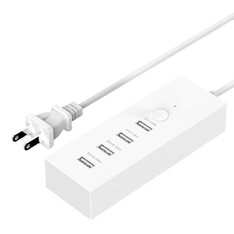 Power Hub, 5V 4-Port Fast Charging Station With Advanced Charging Technology, Compatible With Multiple Devices Including Smartphones, Tablets, Game Co 9198585860384