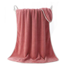 Plushes Corals Velvets Handdoek,-steenrode badhanddoek
