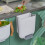 Multi-Space Utility Container, Superior Material Easy Installation Large Capacity Wall-Mountable Compost Bin, Green 1PC 8