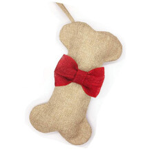 Meia de Natal costurada à mão com materiais de alta qualidade, design fofo com etiqueta de patinha para facilitar a limpeza e proporcionar um toque