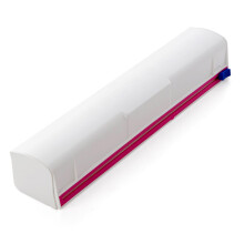 Plastic Wrap Dispenser with Concealed Cutter, Bamboo Foil Dispenser Ensures Sturdiness, Built-In Cutter For Clean Cuts