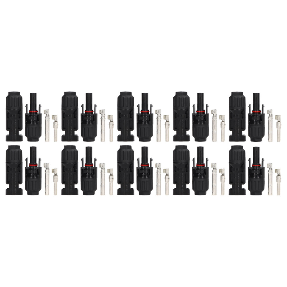 Weather-Resistant Solar Connectors, 10 Sets Dc Solar Photovoltaic Connectors 10Awg, Corrosion Resistant And Ultraviolet Proof, Lightweight And Small F 9198585860049