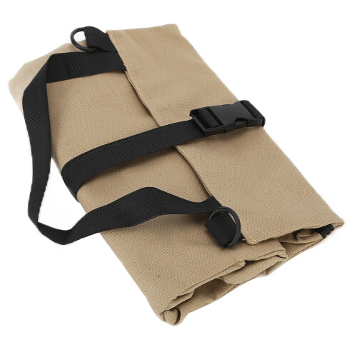 Canvas Tool Roll, Durable Craftsmanship Ensures Your Tools Stay Safe And Organized, Large Capacity For Small Tools, Zippered Tool Pockets, Foldable An 1