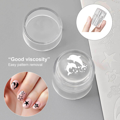 Mini Transparent Silicone Nail Stamp Tool For-Transparent color 2