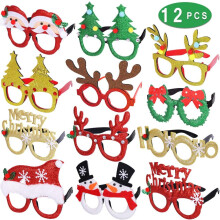 Glitzernde Partybrillen für Weihnachtsfeiern, festliche Partybrillen mit Glitzereffekt, wiederverwendbare Weihnachtsbrillen, Zubehör für