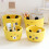 Panier de rangement en corde de coton robuste, joli-Panda jaune 7