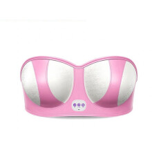 (1 Pack)Electric Bust Massager, Breast Massager Bra, USB-Pink