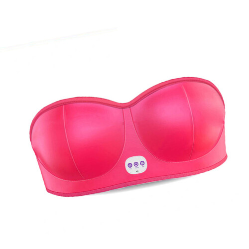 （1 Pack）Electric Bust Massager, Breast Massager Bra, USB-Pink 2