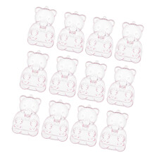 Boîte à bonbons transparente en forme d'ours Miniature,-Rose