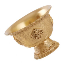 Coupe d'offrande traditionnelle en laiton pour les cérémonies