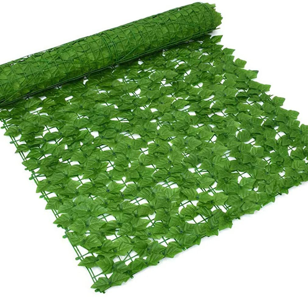 Artificial Ivy Leaf Hedge Roll 50X100cm, Green Fence Net Decoration 9105992739776