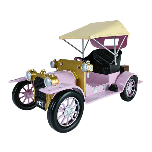 Vintage-Automodell aus farbigem Eisen, klassisches-Rosa