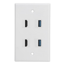 Prises Keystone pour interface multimédia, plaque murale Ethernet 4K pour une connectivité sans faille et une installation facile, garantissant une