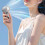 Rechargeable Handheld Fan With Ice Compress Cooling, 100Speed Settings, LED Display, USB Charging, Black 4