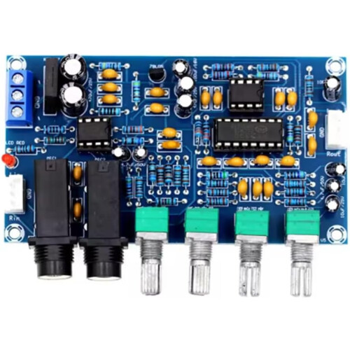 Dual AC12 Microphone Amplifier Board 2Channel Digital Karaoke Reverberation Module For Karaoke Systems 1
