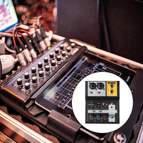 USB Power Mixer 32Bit Studio Sound DualInput USB Audio Interface For Podcasting And Meetings 1