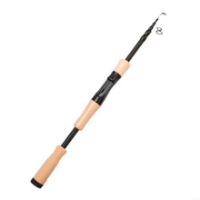 Carbon Fishing Rod 1.5m Telescopic Bass And Trout Fast Action Baitcasting Rod 825g Lure Weight Black White