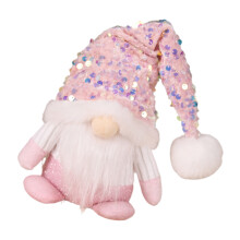 Rosa Weihnachtszwerge Spielzeug-Paillettenhut/-kleid, weiches-1