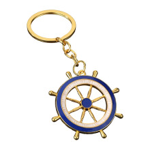 Sturdy Zinc Alloy Keychain Marine Theme Anchors-Gold-color Blue