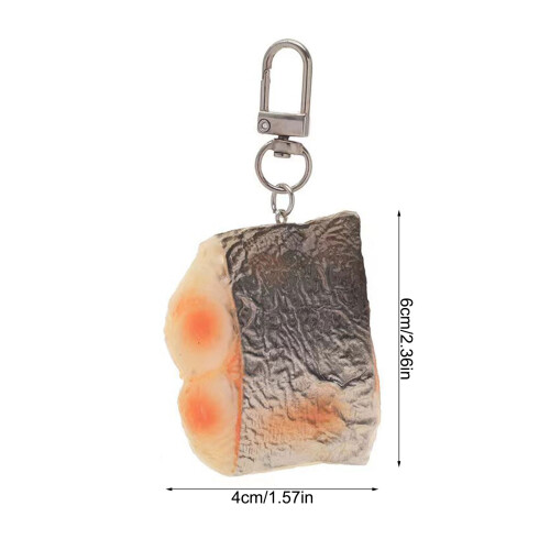 Fish Meat Keychain with Realistic Appearance for Keys Backpack 2