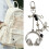 Star Moon Universe Pattern Earphone Bag Keychain Fashion-Silver 3